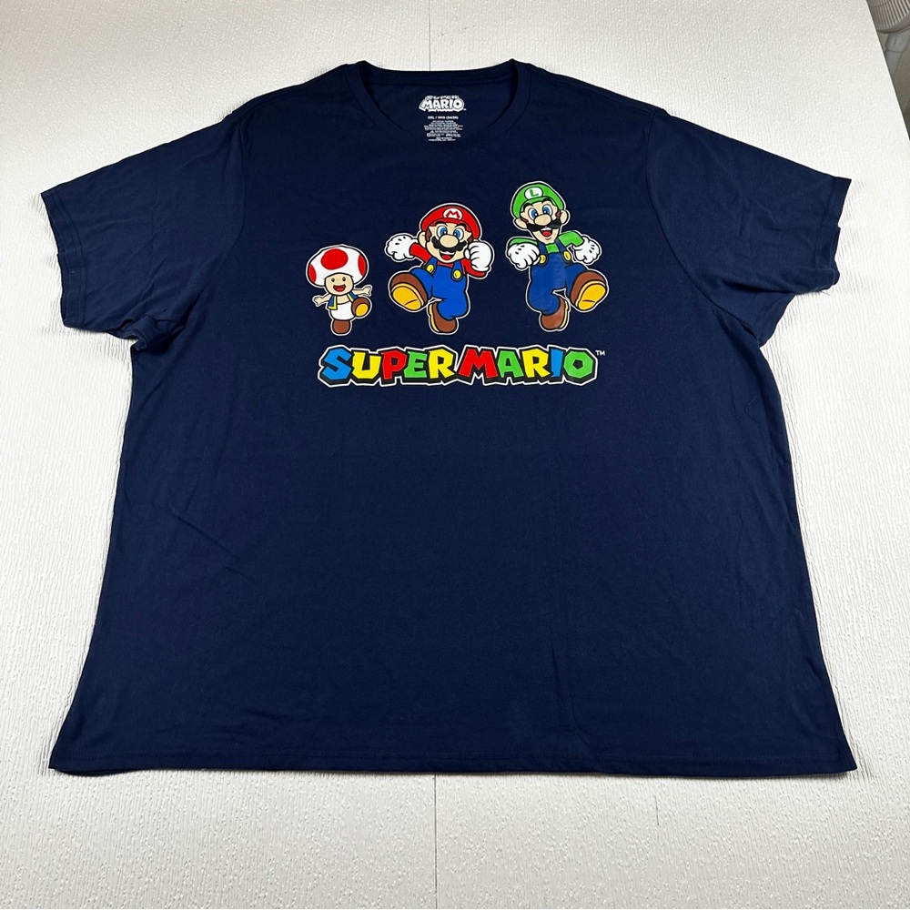 Nintendo Super Mario Luigi Toad Graphic T-Shirt 3X